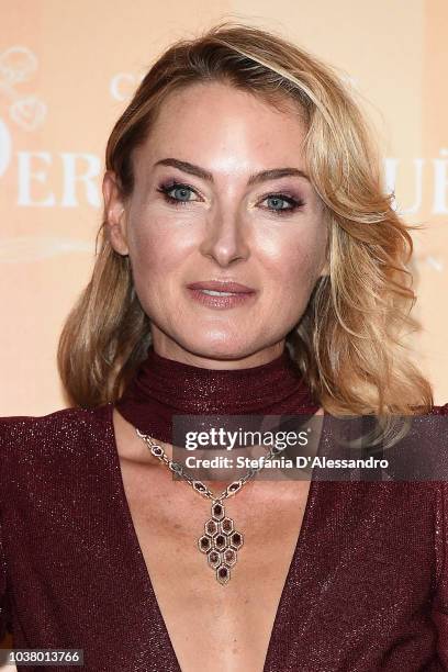 Princess Lilly zu Sayn-Wittgenstein walks the red carpet ahead of amfAR Gala at La Permanente on September 22, 2018 in Milan, Italy.