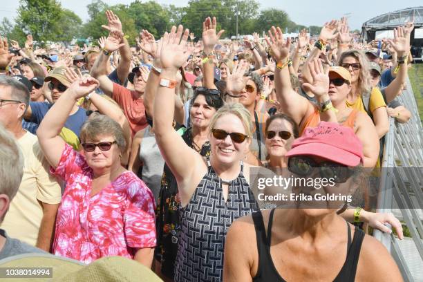 Festival goers enjoy during day 1 of Pilgrimage Music & Cultural Festival 2018 on September 22, 2018 in Franklin, Tennessee.