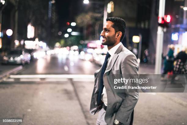 serious businessman portrait at night - australia capital cities stock pictures, royalty-free photos & images