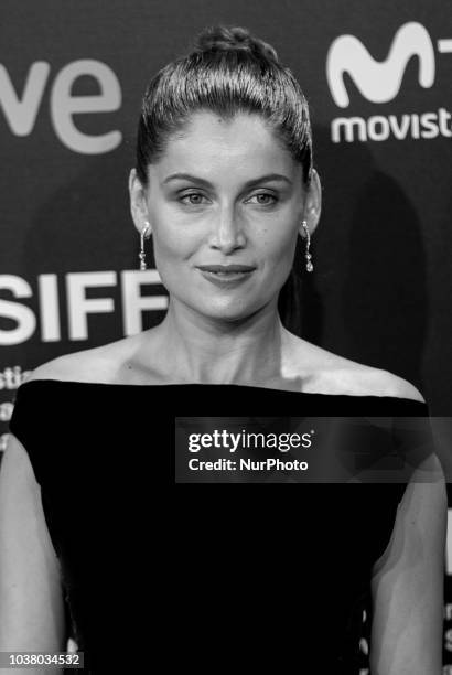 Image was converted in black and white)Laetitia Casta attends the 'L'Homme Fidele' premiere during the 66th San Sebastian Film Festival in San...