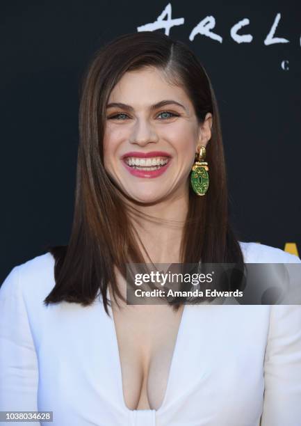 Alexandra Daddario attends the screening of "We Have Always Lived in the Castle" during the 2018 LA Film Festival at ArcLight Culver City on...