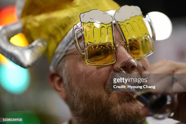 Marck Weiss of Virginia Beach is tasting the beer. The Brewers Association hosted thousands of beer enthusiasts during the 36th Great American Beer...