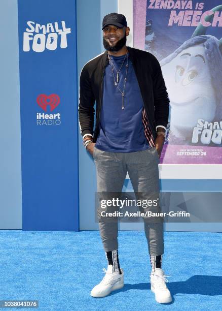 LeBron James attends the premiere of Warner Bros. Pictures' 'Smallfoot' at Regency Village Theatre on September 22, 2018 in Westwood, California.