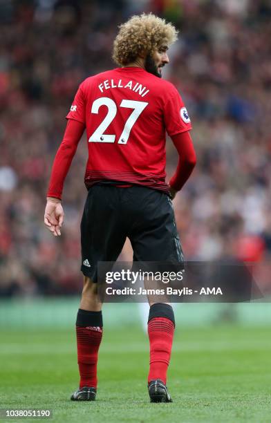 Marouane Fellaini of Manchester United during the Premier League match between Manchester United and Wolverhampton Wanderers at Old Trafford on...