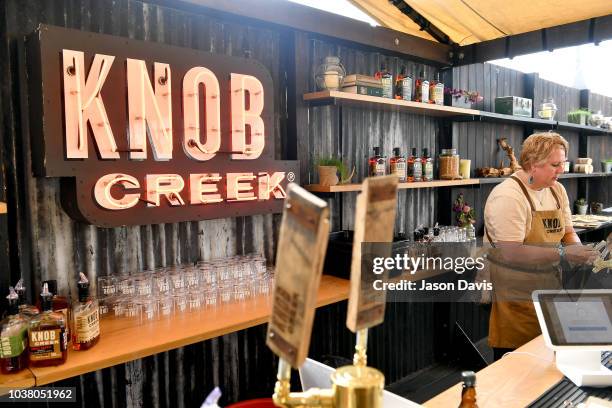 Sponsors signage seen during day 1 of Pilgrimage Music & Cultural Festival 2018 on September 22, 2018 in Franklin, Tennessee.