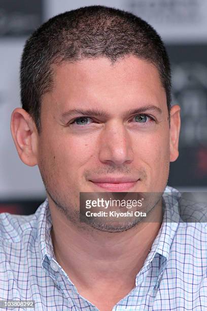 Actor Wentworth Miller attends the press conference for 'Resident Evil: Afterlife' at Grand Hyatt Tokyo on September 3, 2010 in Tokyo, Japan. The...