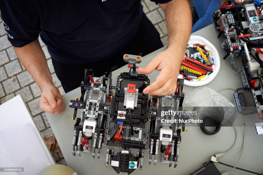 Robots Race In Toulouse, France