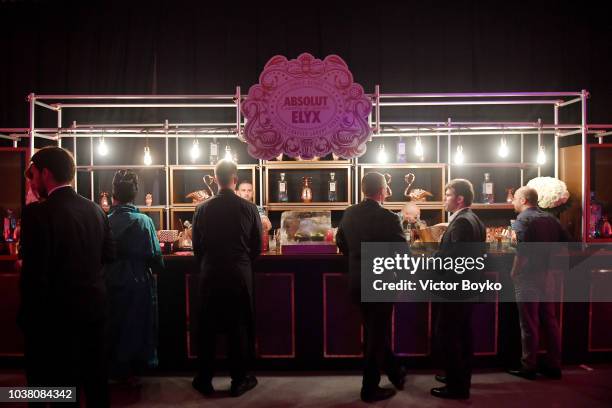 General view of the amfAR Gala dinner at La Permanente on September 22, 2018 in Milan, Italy.