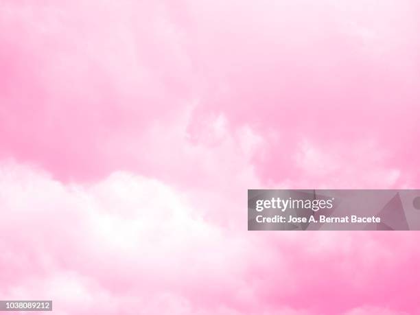 background of forms and abstract figures of smoke and steam of colors on a white and soft pink background. - pink clouds stock pictures, royalty-free photos & images