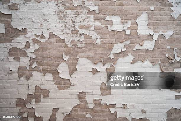 texture. old paint peeling from wall - bad condition stock pictures, royalty-free photos & images