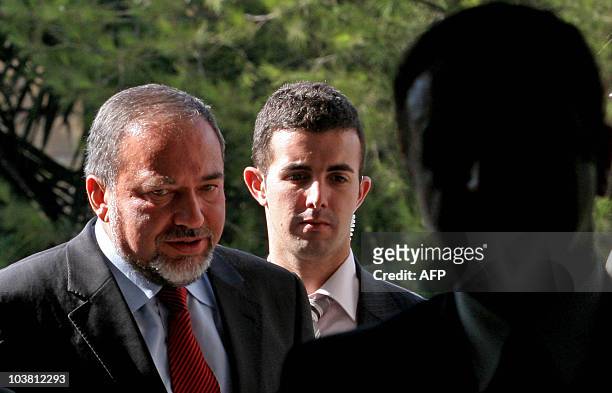 Israeli Foreign Minister Avigdor Lieberman arrives for a meeting with his Cypriot counterpart Marcos Kyprianou at the foreign ministry in Nicosia on...