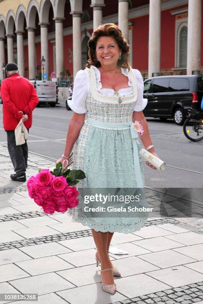 Babette Albrecht during the 'Fruehstueck bei Tiffany' at Tiffany Store ahead of the Oktoberfest on September 22, 2018 in Munich, Germany.