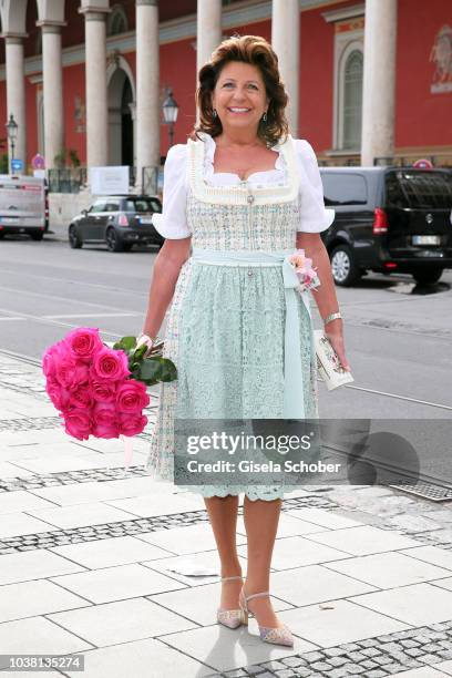 Babette Albrecht during the 'Fruehstueck bei Tiffany' at Tiffany Store ahead of the Oktoberfest on September 22, 2018 in Munich, Germany.