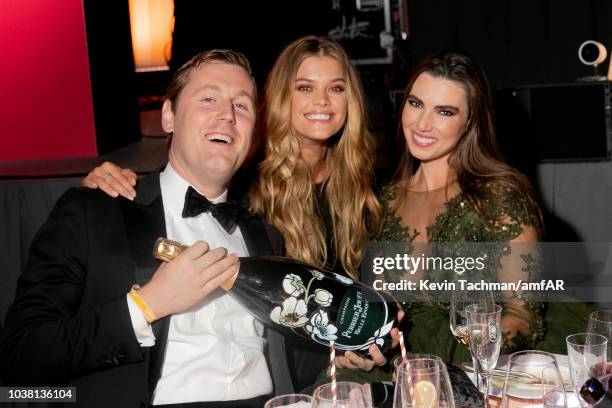 Kevin Robert Frost , Nina Agdal and guest attend amfAR Gala dinner at La Permanente on September 22, 2018 in Milan, Italy.