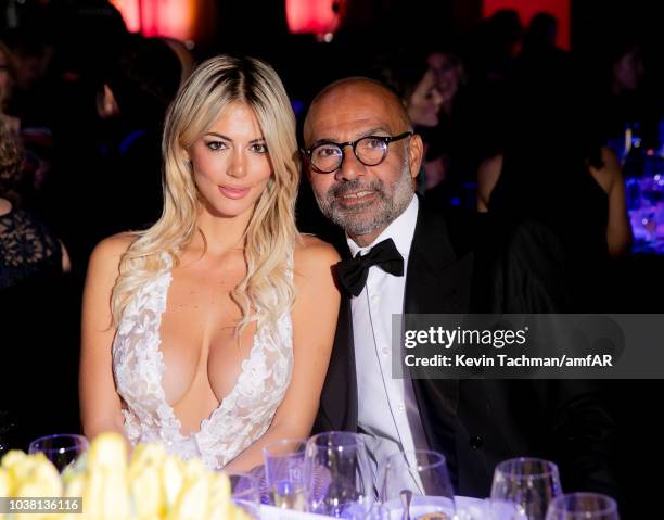 Guests attend amfAR Gala dinner at La Permanente on September 22, 2018 in Milan, Italy.