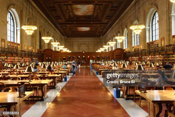Nyc Library Roo New York Public Library Reading Room Photos and Premium High Res ...