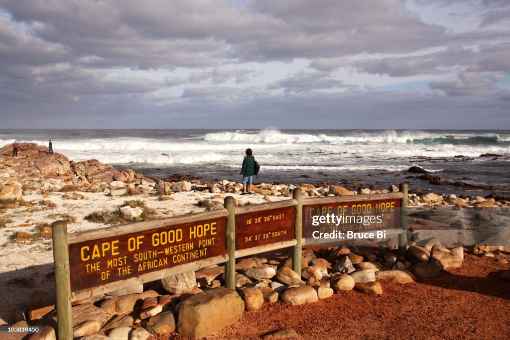 Cape of Good Hope, with information sign.