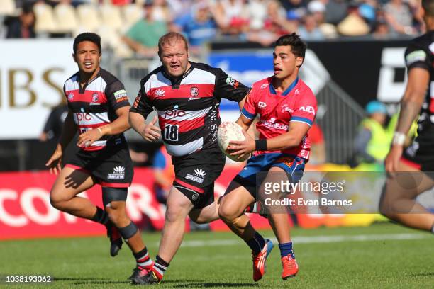 Jack Grooby during the round six Mitre 10 Cup match between Tasman and Counties Manakau on September 23, 2018 in Nelson, New Zealand.