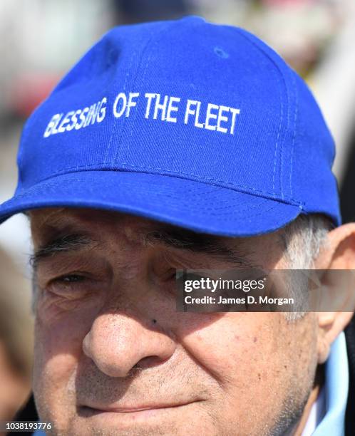 Fishermen during the blessing of the fleet celebrations at Sydney Fish Market on September 23, 2018 in Sydney, Australia. The blessing of the fleet...