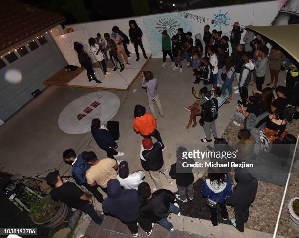 An aerial view as seen at Vocal Social Giveback at TAP The Artists Project on September 22, 2018 in Los Angeles, California.