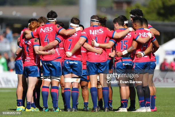 Tasman Mako at the start of round six Mitre 10 Cup match between Tasman and Counties Manakau on September 23, 2018 in Nelson, New Zealand.