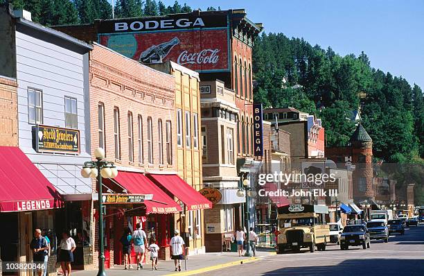 historic main street. - south dakota stock pictures, royalty-free photos & images