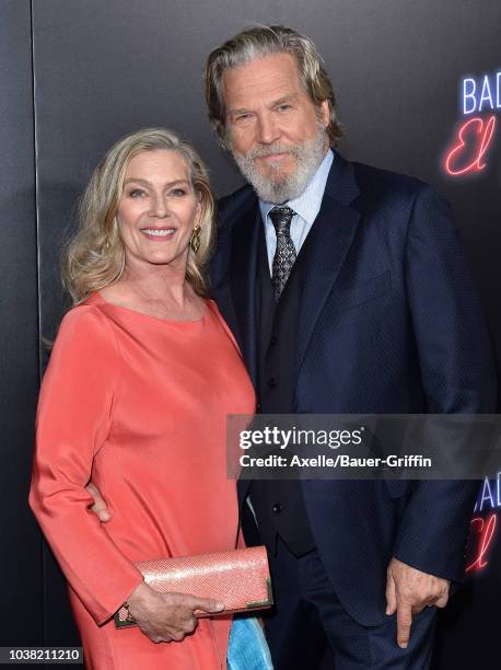 Jeff Bridges and wife Susan Geston attend the premiere of 20th Century FOX's 'Bad Times at the El Royale' at TCL Chinese Theatre on September 22,...