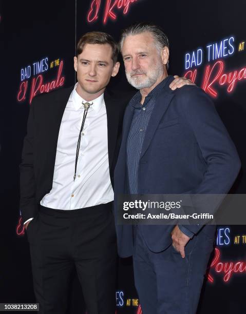 Lewis Pullman and Bill Pullman attend the premiere of 20th Century FOX's 'Bad Times at the El Royale' at TCL Chinese Theatre on September 22, 2018 in...