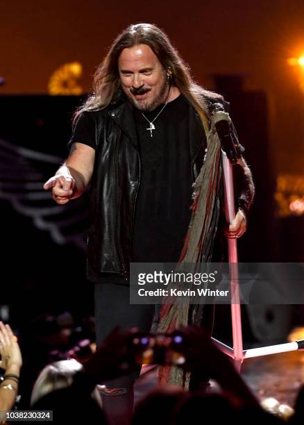 Johnny Van Zant of Lynyrd Skynyrd performs onstage during the 2018 iHeartRadio Music Festival at T-Mobile Arena on September 22, 2018 in Las Vegas,...