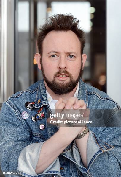 Adam Goebel American author Joey Goebel poses at the book fair in... News Photo ...
