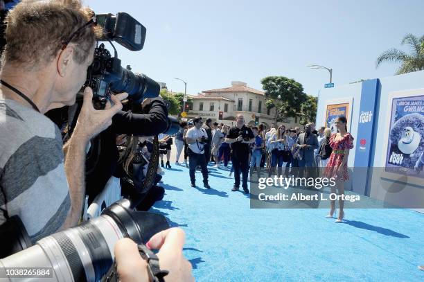 Actress Zendaya arrives for the Premiere Of Warner Bros. Pictures' "Smallfoot" held at Regency Village Theatre on September 22, 2018 in Westwood,...