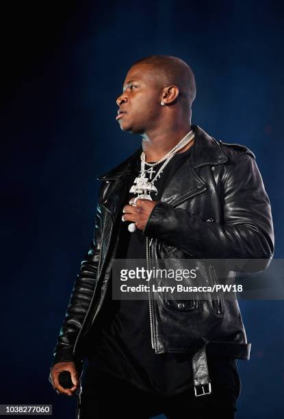Genasis performs onstage during the 'On The Run II' Tour at Rose Bowl on September 22, 2018 in Pasadena, California.