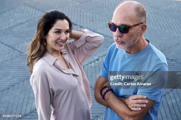 Actress Andrea Frigerio and actor Dario Grandinetti attend 'Rojo' photocall during 66th San Sebastian Film Festival at Kursaal on September 23, 2018...