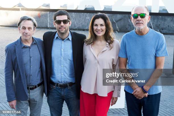 Actor Alfredo Castro, director Benjamin Naishtat, actress Andrea Frigerio and actor Dario Grandinetti attend 'Rojo' photocall during 66th San...