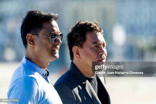 Allen Dizon and Brillante Mendoza attend 'Alpha, the right to kill' photocall during 66th San Sebastian Film Festival at Kursaal on September 23,...