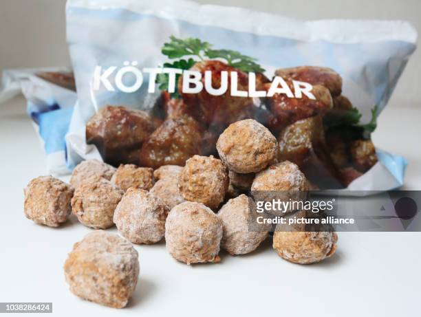 An illustration dated 25 February 2013 shows frozen Swedish meatballs from IKEA home products store in Berlin, Germany. Czech officials have...