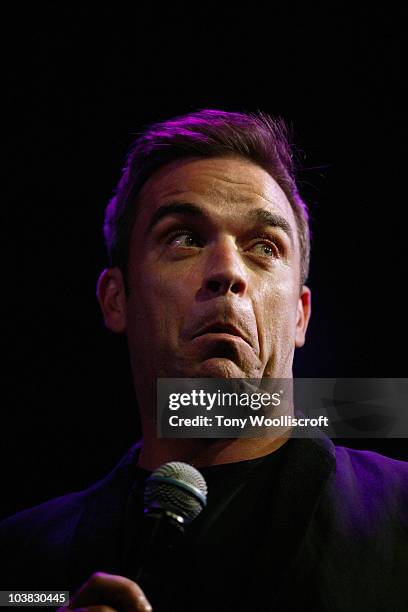 Singer Robbie Williams switches on Blackpool Illuminations at Blackpool Promenade on September 3, 2010 in Blackpool, England.