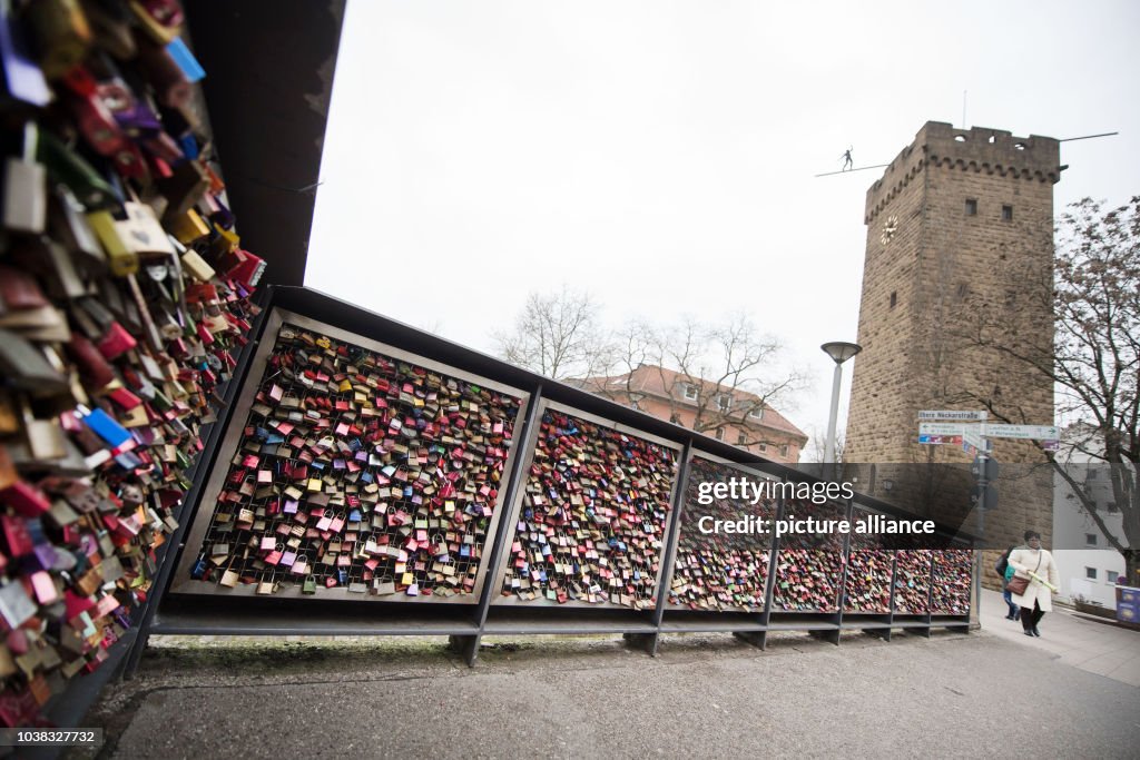 Love locks in Heilbronn