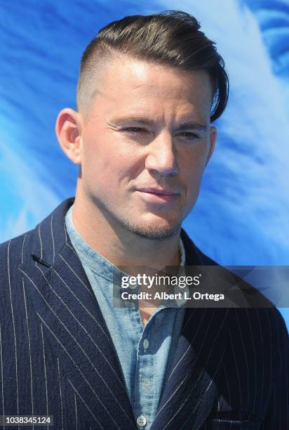 Actor Channing Tatum arrives for the Premiere Of Warner Bros. Pictures' "Smallfoot" held at Regency Village Theatre on September 22, 2018 in...