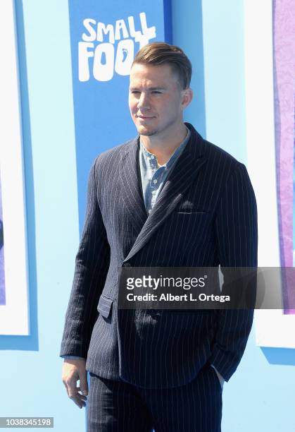 Actor Channing Tatum arrives for the Premiere Of Warner Bros. Pictures' "Smallfoot" held at Regency Village Theatre on September 22, 2018 in...