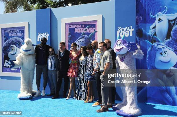 Cast of Small Foot arrive for the Premiere Of Warner Bros. Pictures' "Smallfoot" held at Regency Village Theatre on September 22, 2018 in Westwood,...