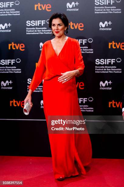 Andrea Frigerio during the 'Rojo' Red Carpet at the 66th San Sebastian International Film Festival on September 23, 2018 in San Sebastian, Spain.