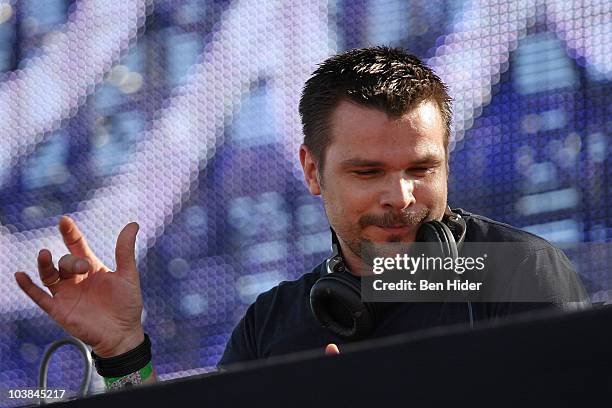 Andre Tanneberger aka ATP performs during Day 1 of 2010 Electric Zoo held at Randall's Island Park on September 4, 2010 in New York City.