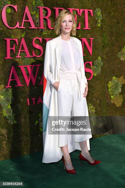 Cate Blanchett attends the Green Carpet Fashion Awards at Teatro Alla Scala on September 23, 2018 in Milan, Italy.