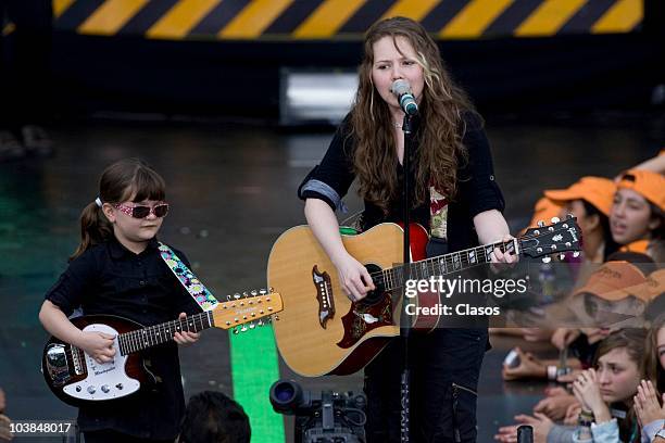 Jesse and Joy during the Kids Choice Awards Mexico at Theater Chino de Six Flags on September 4, 2010 in Mexico City, Mexico.