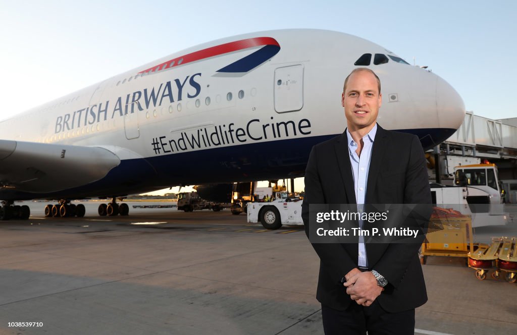 VIP Charity Flight Departs Heathrow On A Mission To End Wildlife Crime