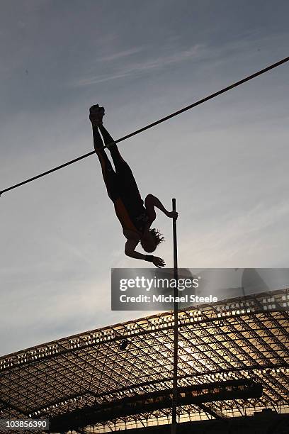 Steven Hooker of Australia and Team Asia-Pacific on his way to victory in the men's pole vault during the IAAF/VTB Continental Cup at the Stadion...