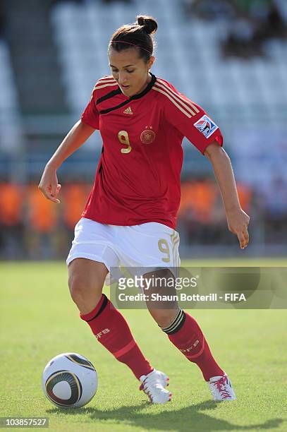 Kyra Malinowski of Germany during the FIFA U17 Women's World Cup Group A match between Germany and Mexico at the Dwight Yorke Stadium on September 5,...