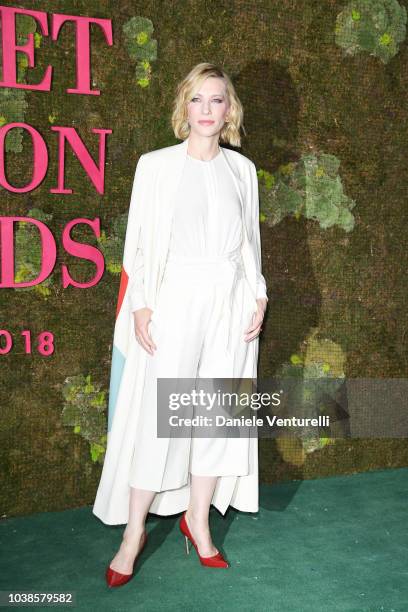 Cate Blanchett attends the Green Carpet Fashion Awards at Teatro Alla Scala on September 23, 2018 in Milan, Italy.