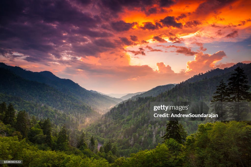 Sunset in the Smokies